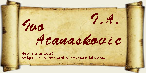 Ivo Atanasković vizit kartica